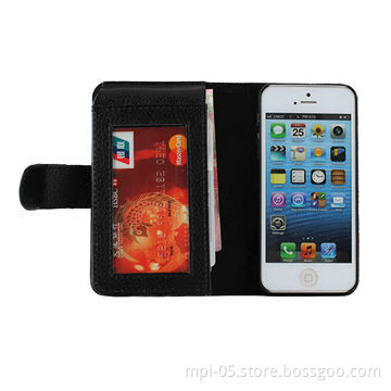 New Slim Flip Spigen SGP Leather Case for iPhone 5